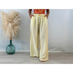 Pantalón palazo amarillo