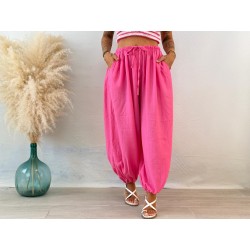 Pantalón jogger fucsia