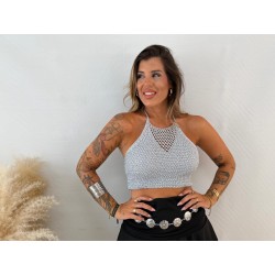 Top crochet plata