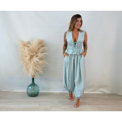 Conjunto lazos verde agua