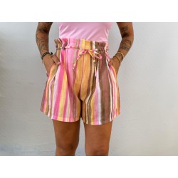 Pantalón corto raya colores