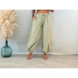 Pantalón cuadros verde