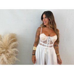 Corset encaje blanco