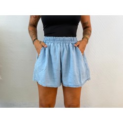 Pantalón corto fluido vaquero