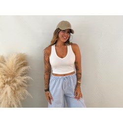 Camiseta básica corta blanca