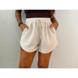 Pantalón corto lino