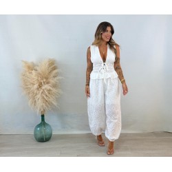 Conjunto calado blanco
