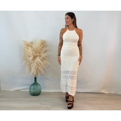 Vestido largo crochet