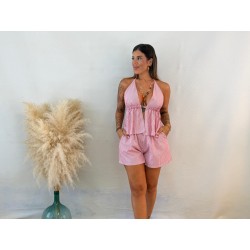 Conjunto rayas rojo
