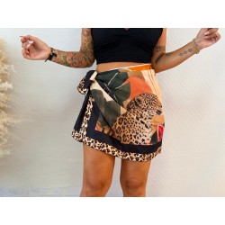 Falda pareo leopardo