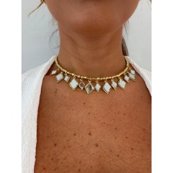 Collar colgantes espejos