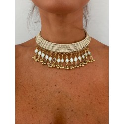 Choker lagrimas beige