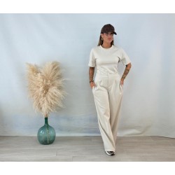 Conjunto sport pinza beige