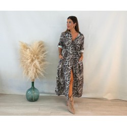 Vestido camisero print