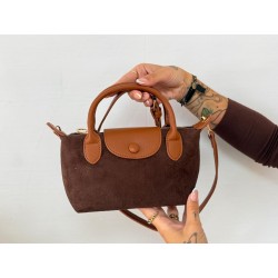 Bolso mini antelina marrón