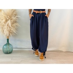 Pantalón lazo azul marino