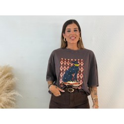Camiseta oversize lavado...