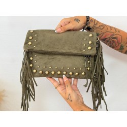 Bolso flecos verde