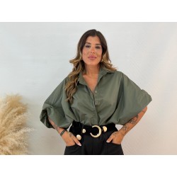 Camisa crop verde