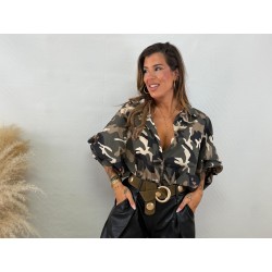 Camisa crop camuflaje