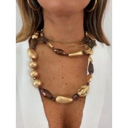 Collar largo piedras