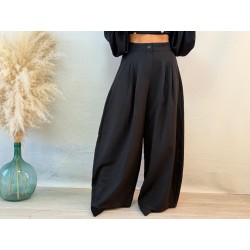 Pantalón palazo pinza negro