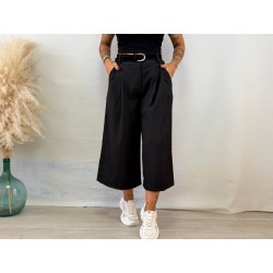 Pantalón pinza midi negro