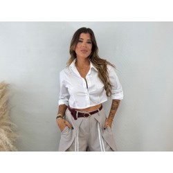 Camisa corta blanca