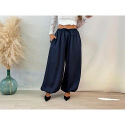 Pantalón raso azul marino