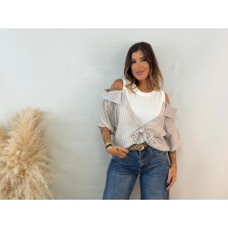 Camiseta con camisa rayas