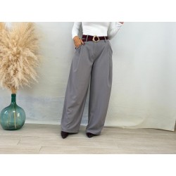 Pantalón cinturón gris