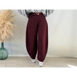 Pantalón balloon burdeos