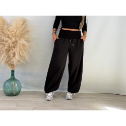 Pantalón chándal patente negro