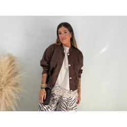 Bomber antelina marrón