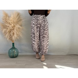 Pantalón jogguer cebra