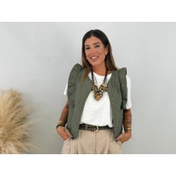 Chaleco acolchado tachas