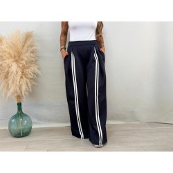 Pantalón chándal rayas azul