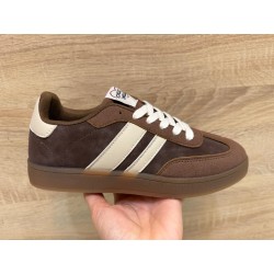 Zapatillas marrón/crema