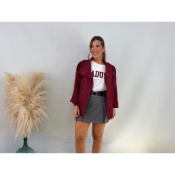 Gabardina burdeos