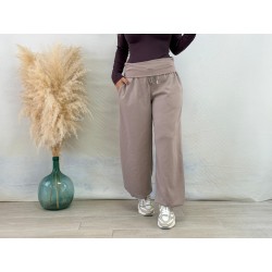 Pantalón chándal cintura taupe