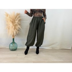 Pantalón jogger lazo verde