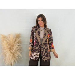 Blazer estampado tigre