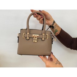 Bolso candado taupe