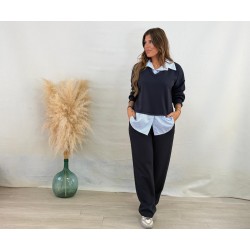 Conjunto sport camisa azul