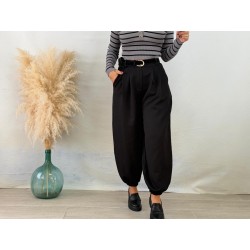 Pantalón pinza jogger negro