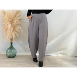 Pantalón balloon pinza gris