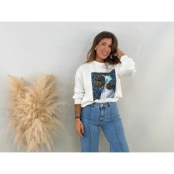 Sudadera perro pañuelo azul