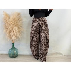 Pantalón solapa leopardo